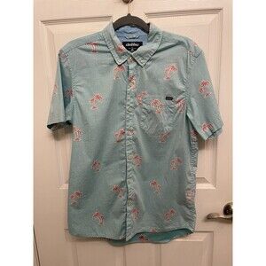 Chubbies Mens Button Down Sz M State of Mind Friday Shirt Palm Trees Hawaiian